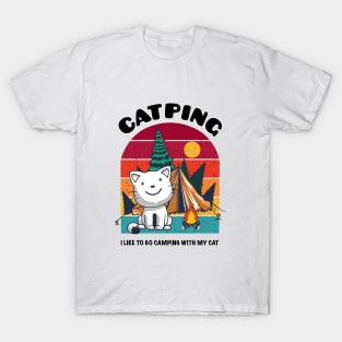 camping with cat T-Shirt